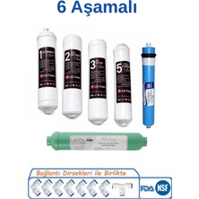 Liberti BinBir Çeşit Lg Chem 6 Aşamalı Kapalı Kasa Su Arıtma Cihazı Filtre Seti Inline Filtre Ro Membran Post Karbon Tam Set
