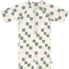 Lassig Uv Korumalı Mayo Checkerboard Sea Salt Green