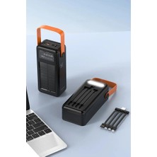 The Wlue 50000 Mah Powerbank LCD Göstergeli / Solar Güneş Enerjili / Işıklı Hızlı Şarj Kamp Powerbank