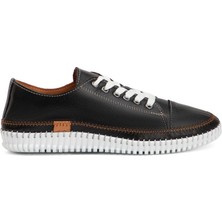 Tergan Four Season Tergan Siyah Hakiki Deri Kadın Sneaker - K4MEAY068703-A23
