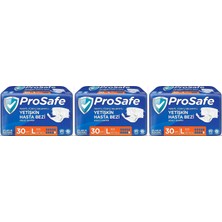 Prosafe Belbantlı Large Büyük Boy Hasta Bezi 90 Adet 3X30 Paket L