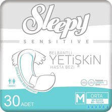 Sleepy Sensitive Belbantlı Yetişkin Hasta Bezi Medium 30 Adet 1X30 Paket M