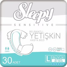 Sleepy Sensitive Belbantlı Yetişkin Hasta Bezi Large 30 Adet 1X30 Paket L