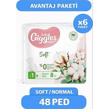 Giggles Lady Soft Hijyenik Ped Gece 6x8 Paket 48 Adet