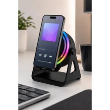 Zilvana Sensörlü Kablosuz Şarj Özellikli Bluetooth Hoparlör Standlı USB Şarjlı Hoparlör Su Geçirmez