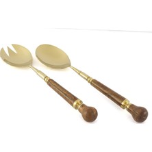 Mikasa Moor Gold Ahşap Salata Servis Seti