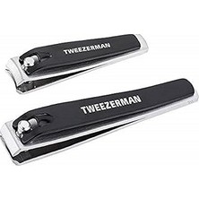 Uravas Store Tweezerman Tırnak Makası Seti, 2 Parça, Hassas El ve Ayak Tırnakları Kesimi, Siyah