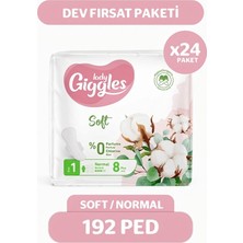 Giggles Lady Soft Hijyenik Ped Gece 24X8 Paket 192 Adet