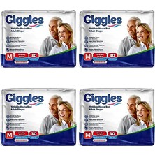 Giggles Belbantlı Yetişkin Hasta Bezi Medium 120 Adet 4X30 Paket M