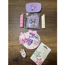 16 Parça Set Sanrio Kuromi Hediye Seti Karne Doğum Günü Bayram Hediyesi