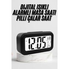 Venüs Shopping Dijital Masa Saati Termometre Takvim LED Ekran Pilli Ev Ofis Masası