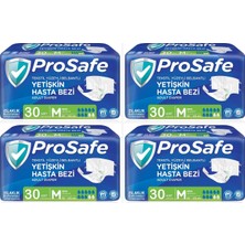 Prosafe Belbantlı Medium Büyük Boy Hasta Bezi 120 Adet 4X30 Paket M
