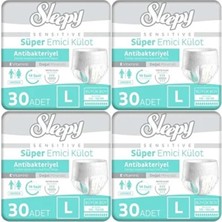 Sleepy Sensitive Emici Külot Large 120 Adet 4X30 Paket L