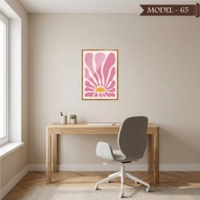 Akıllı Kağıt Cam Görünümlü Yapışkanlı Tablo Çiçek (Model- 65)
