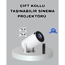 Venüs Shopping Taşınabilir Projeksiyon Cihazı 4K Destekli Wi-Fi Kablosuz Ekran Yansıtma