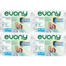 Evony Belbantlı Yetişkin Hasta Bezi Medium 120 Adet 4X30 Paket M