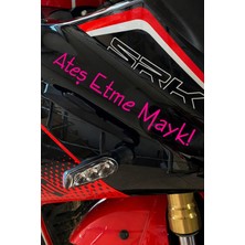 Banxtre Motor-Araba-Kask Için Pembe Renk' Ateş Etme Mayk' Sticker Etiket (20CM)
