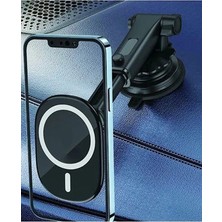 The Wlue Kablosuz 15W Şarj Magnetic Vantuzlu Torpido Üstü Araç Içi Telefon Tutucu Magsafe Uyumlu