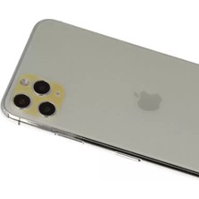 Naturion Newface Apple iPhone 11 Pro Max Rainbow Kamera Lens Koruma Cam - Gold