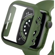 Naturion Newface Apple Watch 41MM Camlı Kasa Ekran Koruyucu - Koyu Yeşil