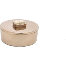 Mikasa Moor Bronz Traverten Mermer Kapaklı Kutu 15X8 cm