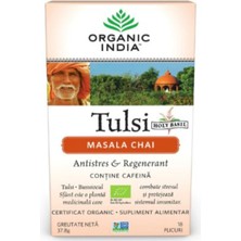 Organic India Tulsi Masala Chai 18 Süzen Poşet – Organik Baharatlı Çay