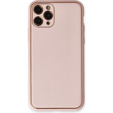 Mudanis Apple Iphone 11 Pro Kılıf Coco Deri Silikon Kapak - Pudra