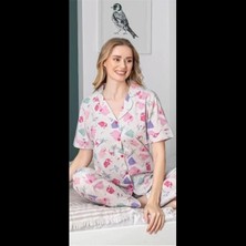 Uslucan Alışveriş Freshness 107 Fil Desenli Patlı Kısa Kol Pijama Takımı