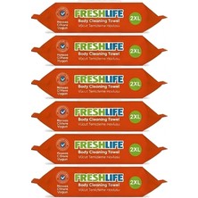 Freshlife Hasta Vücut Temizleme Islak Mendil Havlu 50 Yaprak Xl 6 Li Set 2xl