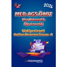 Pegem Kampüs 2026 MEB-AGS ÖABT Lise Matematik Öğretmenliği Türkiye Geneli Onli