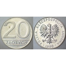 Banknoting Polonya 20 Zloty 1990.
