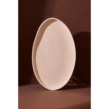Perotti Roma Beige Porselen Kayık Tabak 23.6x14.2x2.8 cm