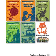 İş Bankası Kültür Yayınları Balonla Beş Hafta Oliver Twist Dünya Nın Merkezine Yolculuk Büyük Umutlar Demir Yolu Çocukları