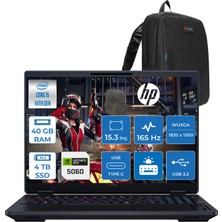 Hp Hyperx Omen 15-GA0004NT Intel Core I5 14450HX 40GB Ddr5 4tb SSD Geforce RTX5060 8gb Freedos 15.3" Wuxga (1920X1200) IPS 300NITS 165Hz Oyuncu Bilgisayarı HOD2TT1EAF22 + Zetta Çanta