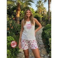 Bernam Tekstil Kadın Asklı Sortlu Pijama Takım
