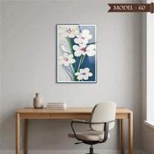 Akıllı Kağıt Cam Görünümlü Yapışkanlı Tablo Çiçek (Model- 60)