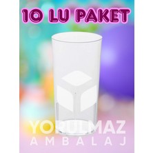 Yorulmaz Ambalaj 🍸 Kristal Tek Kullanımlık Şeffaf Kokteyl ve Rakı Bardağı – 10’lu Paket, Şık ve Pratik Sunum Çözümü