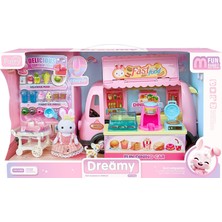 PopŞeker Bay Dreamy Tatlı Karavanı Oyun Seti - Tavşan Figürlü Karavan ve Mutfak Aksesuarları
