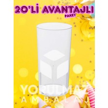 Yorulmaz Ambalaj 🍸 Kristal Tek Kullanımlık Şeffaf Kokteyl ve Rakı Bardağı – 20’li Paket, Şık Sunum ve Pratik Kullanım