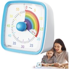 Hephaistoss Yunbaoit Renkli Gökkuşağı Tasarımlı Gece Işıklı 60 Dakikalık Mekanik Timer Zamanlayıcı – Çocuklar Için Eğlenceli Ders ve Oyun Süresi Sayacı, Masaüstü Timer