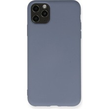 Mudanis Apple Iphone 11 Pro Max Kılıf Nano Içi Kadife Silikon - Gri