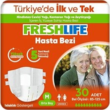 Freshlife Belbantlı Medium Orta Boy Hasta Bezi 30 Adet 1X30 Paket M