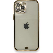 Uravas Store Iphone 12 Pro Kılıf Liva Taşlı  - Siyah