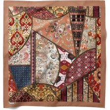 Hawwa Patchwork Desenli Saten Fular