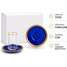 Glore Camıllow 12 Parça 6 Kişilik Altın Yaldızlı Seramik Çay Takımı