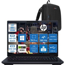 Hp Hyperx Omen 15-GA0004NT Intel Core I5 14450HX 40GB Ddr5 512GB SSD Geforce RTX5060 8gb Windows 11 Home 15.3" Wuxga (1920X1200) IPS 300NITS 165Hz Oyuncu Bilgisayarı HOD2TT1EAH19 + Zetta Çanta