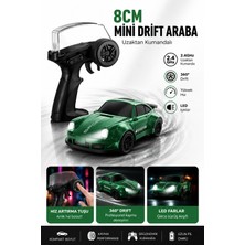 Mofy Baby 8 cm Uzaktan Kumandalı Drift Araba 1:64 Ölçek LED Işıklı Yüksek Performanslı 6+ Yaş