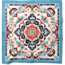 Hawwa Iznik Desenli Saten Fular