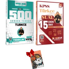 Yediiklim Yayınları Son Viraj Serisi Türkçe 500 Soruda Genel Tekrar Kampı - Atölye Serisi Türkçe Sual 15 Deneme Sınavı