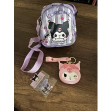 Gülümse Gel Kız Çocuk Kuromi Çapraz Çanta Cüzdan ve Toka Set Advent Calendar Advent Calender